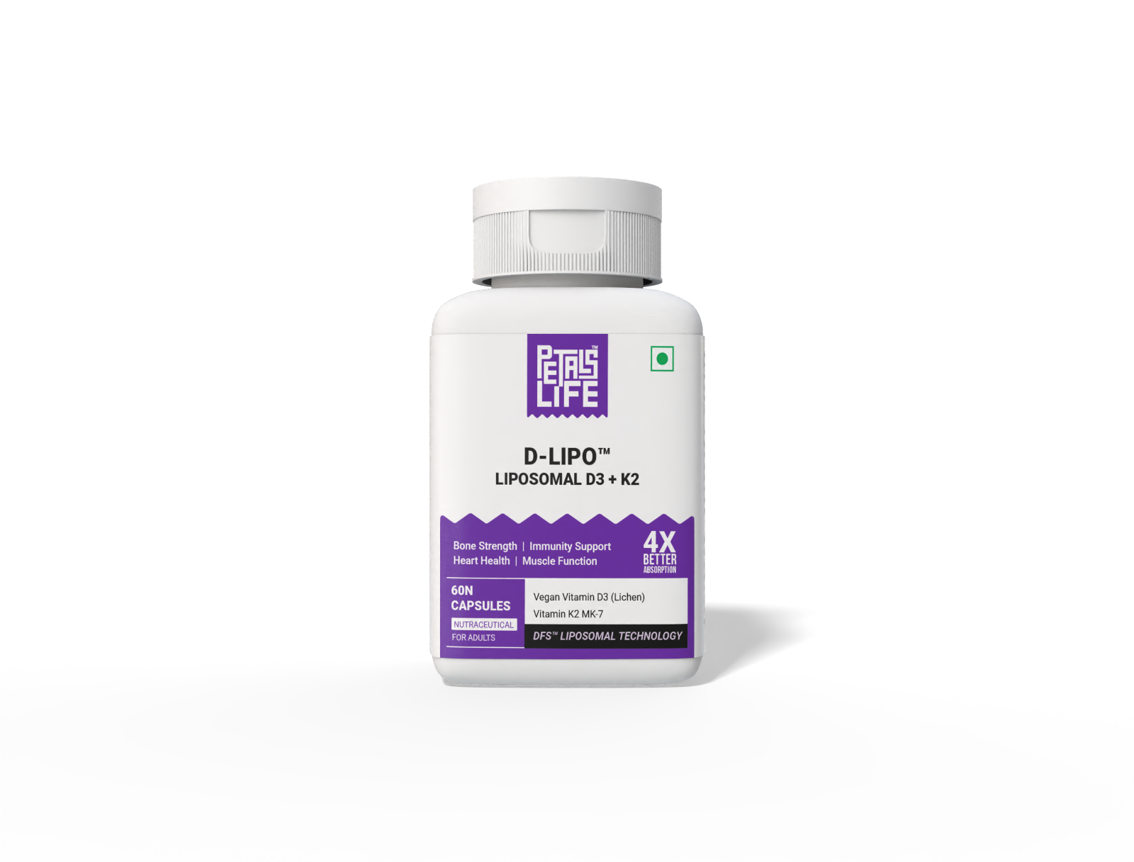 D-Lipo™ Liposomal Vitamin D3 (Lichen) + Vitamin K2 MK-7